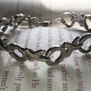 Sterling Silver love bracelet with accent diamonds on the O's Vintage EUC Boho